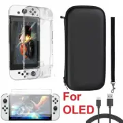 Accessories Case+Shell Cover+Charging Cable+Protector for Switch OLED