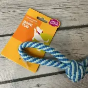 Dog Rope Toy for Chewing Puppy Chew Teething Tug Toy Fetch Leaps & Bounds New