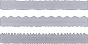QANYEGN 3Pcs Irregular Edges Ruler, Metal Paper Tearing Ruler, Carbon Steel Embossing Craft Tool for Card Making Scrapbooking Background Decors
