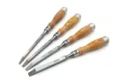 Narex 4 Piece Richter Mortise Chisel Set (1/4", 5/16", 3/8", 1/2")