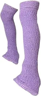 [ａ aternee] Figure Skating Leg Warmers Knit Long Leg Warmers Keep Warm Lightweight Skating Socks High Footless Socks for Winter Sports