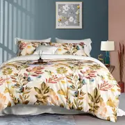 Luxton Calinda Leaf Yellow Quilt Cover Set (Double, Queen, King)