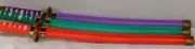 2 COLORED plastic NINJA SWORDS play boys toy sword new kids novelty ninja items
