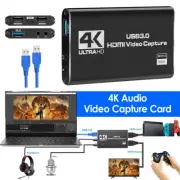 4K Audio Video Capture Card USB 3.0 HDMI-compatible HD Capture Device Recorder