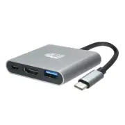 Adesso 3-in-1 USB-C Multiport Docking Station for HDMI USB 3.0+PD & Thunderbolt