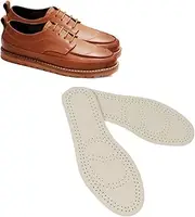 NOLITOY Sweat Absorbing Leather Insoles Breathable Damping Arch Support Size 39-40