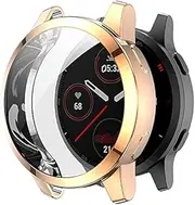 Intended for [for Garmin Venu 2] Screen Protector Case, Soft Plated TPU Scratch-Proof Full Protective Protector Cover Intended for Venu 2 Smartwatch Bands Accessories (Rosegold)