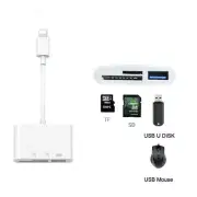 SD TF Card Reader USB Mouse U Flash Disk OTG Adapter for IPhone iPad Pro Air