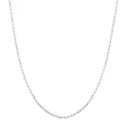 1.95mm Paperclip Link Chain Necklace Real 14K White Gold