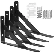 4 Pack Heavy Duty Shelf Brackets 7.8 x 4.7 inch Floating Shelves Black Triang...