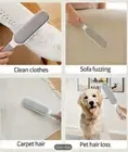 1pc Double-Sided Manual Lint Roller, Reusable Hair Remover Brush for Clothes