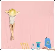BYDOLL Nylon Beach Blanket Waterproof Sandproof Oversized 7'X7' Suits