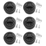 6x Slam Latch Hatch Round Pull Latch 1/2 Inch Door Replace M1-63 Rv Marine-A1 black