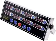 Slsy 8 Channels Kitchen Timers Commercial Cooking Timer, Restaurant Timer with Loud Alarm Cooking Reminder, Stainless Steel Calculagraph Timer for Cook Burger on Multiple Events
