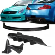 [SASA] 3x Combo for 03-06 Infiniti G35 2dr N1 Front Bumper Lip Rear Diffuser Mud