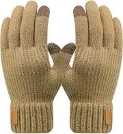 [Generic] Touchscreen Winter Gloves, Double Layer Touchscreen Winter Mittens, Cold Weather Gloves, Cold Weather Thermal Mittens Hands Warm Mittens for Running, Hiking, Cycling