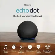 New 2022 Amazon Echo Dot 5th Gen Smart Speaker, Bigger Vibrant Sound with Alexa