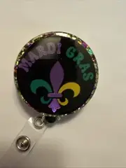 badge reels retractable id holders - Mardi Gras
