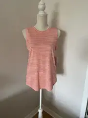 Athleta Breezy Tank Pink Striped Small NEW