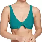 CALIA Tie Front Bikini Top Swimsuit Size XS Exotic Emerald Green