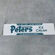 Peters Ice Cream Dogbone Repro Vinyl Banner