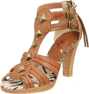 Jelly Beans 38-1827 Studded Gladiator, Camel, M 2E