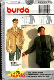 Burda Sewing Pattern 3398 Men's Sports Jacket Size 36-46