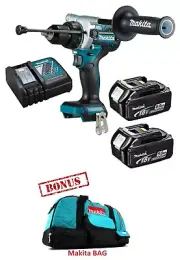 Makita DHP486 18V 5.0Ah Li-Ion Cordless Brushless Hammer Driver Drill Combo Kit
