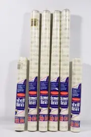 VTG 1989 Rubbermaid Drawer Shelf Liner Stitch Rose #5466 - 6 Rolls Sealed Flower