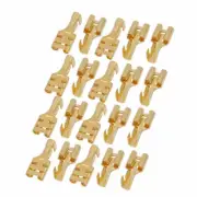 A● 20 Pcs Gold Tone Brass Spade Crimp Terminals Wiring Connectors 6.3mm
