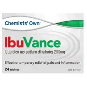 Chemists' Own IbuVance Ibuprofen 200mg Tab X 24