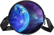 [FVQL] Round Crossbody Bag Purse Messenger Bag Shoulder Bag, planet pattern