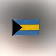 The Bahamas Flag Patch — Iron On Badge Embroidered Motif — Bahamian World Mini