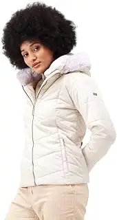 [REGATTA] Womens/Ladies Wildrose Baffled Padded Hooded Jacket (UK Size: 12 UK) (Light Vanilla)