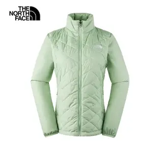 【The North Face 官方旗艦】北面女款綠色防水透氣保暖連帽三合一外套｜88RXI0G(內搭鋪棉款)