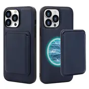 ZUSLAB iPhone 14 Pro Case, Magnetic Detachable Card Holder Wallet Shockproof Heavy Duty Protective Cover for Apple (2022) - Blue