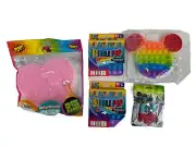 Pack of 5 Various Fidget Bubble Poppers Brand NEW Some package distress NEW