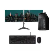 HP Z240 Gaming Bundle Desktop i7/Xeon 3.6GHz 1TB SSD 16GB RAM GTX 1650 + Dual 24" Monitor - Refurbished