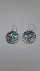 Bali Legacy Abalone Shell,Blue Topaz Seahorse, StarFish Earrings Sterling Silver