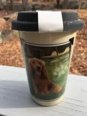 COCKER SPANIEL ceramic travel mug with lid NEW