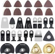 122 Pieces Oscillating Multitool Saw Blade Accessory Set, Oscillating Accessory Set for Bosch, Fein Multimaster, Dremel, Makita, Dewalt, Einhell, Parkside, Ryobi, AEG