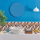 Mosaic Sticker Kitchen Tile Stickers Bathroom Self-adhesive Wall-Decor DIY 6PCS