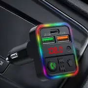 Car Bluetooth FM Transmitter Radio MP3 Wireless Adapter Kit 2 USB Charger Black