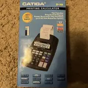 Commercial Printing Calculator with 12 Digit LCD Display Screen, NIB Silver