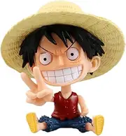 Funny Luffy Anime Action Figures Statue Birthday Cake Toppers Figure Ornaments Car Dashboard Decorations Accessories Interior For Men Women Dash Board Decor Halloween Christmas Decoration Gifts