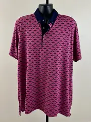GREYSON GOLF NWT Mens XL Sasanqua Siamese Turtle Dove Short Sleeve Polo Shirt