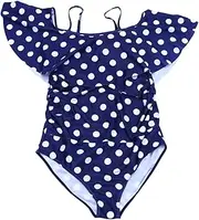 LABRIMP Maternity Bikini for Women Plus Size Swimsuit for Pregnant Women One Shoulder Swimsuit Maternity Bathing Suit Belly Support