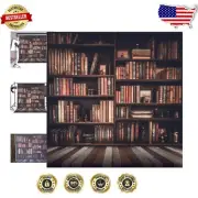 Artistic 10x10ft Vinyl Backdrop of Vintage Bookshelf - Perfect for All Ages