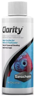 Seachem CLARITY Water Clarifier for cloudy water 3.4 oz 100 mL bottle