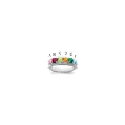 Sterling Silver Rhodium-plated Family Jewelry Ring Size 6